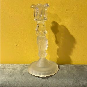 Elegant Clear Glass Candle Holder